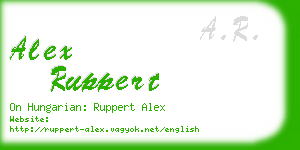 alex ruppert business card